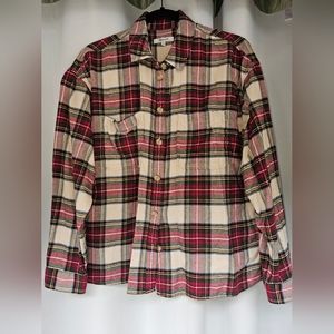 Madewell • Womens Flannel • Long Sleeve • Size Medium •Red and Black